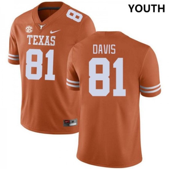 #81 Juan Davis UT Youth SEC Conference University Jersey Orange #81 Juan Davis UT Youth SEC Conference University Jersey Orange