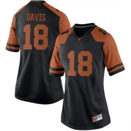 #18 Davante Davis UT Women Game Player Jerseys Black #18 Davante Davis UT Women Game Player Jerseys Black