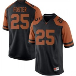#25 B.J. Foster Longhorns Men Replica High School Jerseys Black