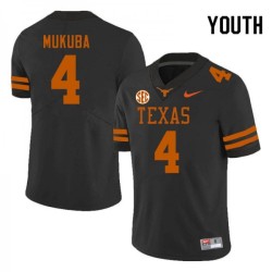 #4 Andrew Mukuba Texas Longhorns Youth SEC Conference University Jersey Black