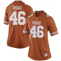 #46 Joseph Ossai Texas Longhorns Women Replica Embroidery Jerseys Orange