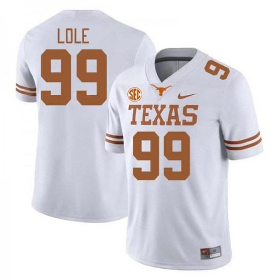 #99 Jermayne Lole Longhorns Men SEC Conference Alumni Jersey White #99 Jermayne Lole Longhorns Men SEC Conference Alumni Jersey White
