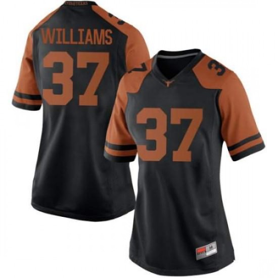 #37 Michael Williams Texas Longhorns Women Replica Stitched Jerseys Black #37 Michael Williams Texas Longhorns Women Replica Stitched Jerseys Black