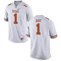 #1 John Burt Texas Longhorns Women Authentic Stitch Jersey White